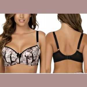 NWT‎ Parfait [ 38M US ] Charlotte Padded Underwire Bra Floral Shimmer